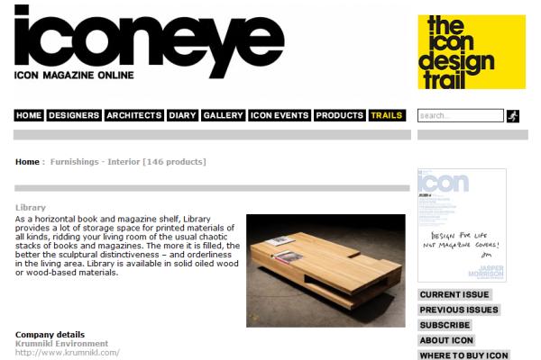 Iconeye Products :: Furnishings - Interior :: Library | ICON MAGAZINE ONLINE
